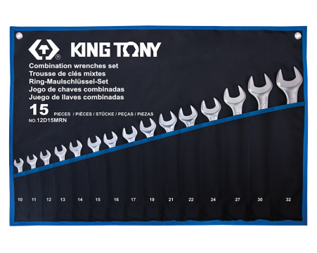 Combination wrench set (I-Beam) - 15 pcs