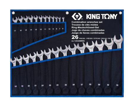 Combination wrench set (I-Beam) - 26 pcs