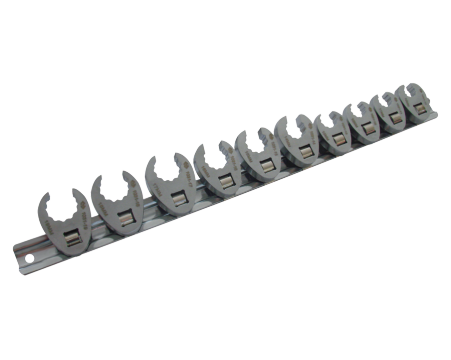 3/8' Crowfoot Insert set on rail - 10pcs