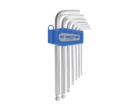 Long ball point metric hex key set - 7pcs