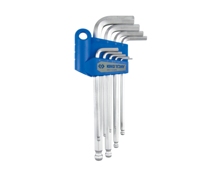 Long ball point metric hex key set - 9 pcs