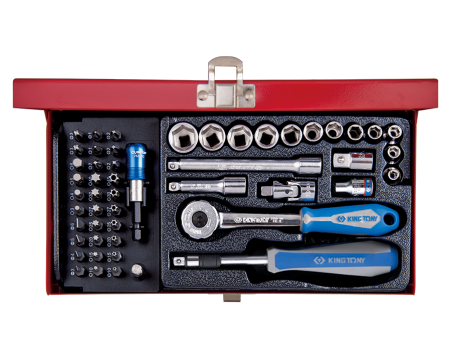 1/4' Socket set metric size with accessories - 51 