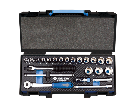 3/8' hex socket set with accessories - 23 pcs