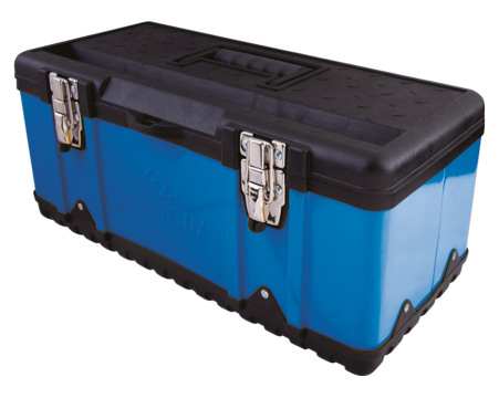 Plastic and metal tool box