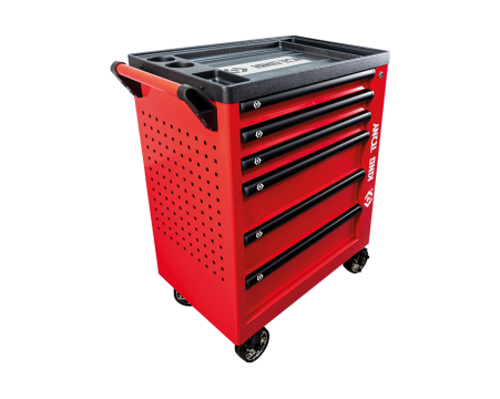 Red BASIC Tool trolley - 6 drawers