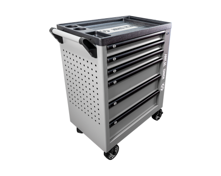 Grey BASIC Tool trolley - 6 drawers