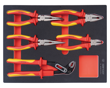 5 PC. VDE Insulated Pliers Set for Tool Trolley