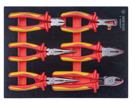 6 PC. VDE Insulated Pliers Set for Tool Trolley