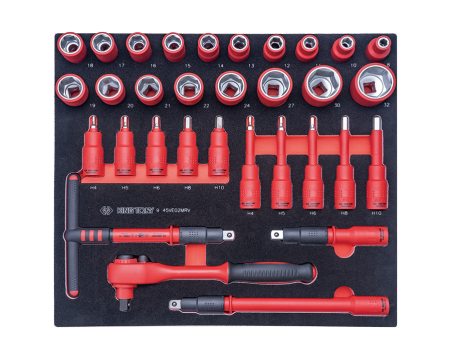 32 PC. 1/2' DR. VDE Insulated Socket Set for Tool 