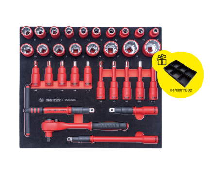 32 PC. 1/2' DR. VDE Insulated Socket Set for Tool 