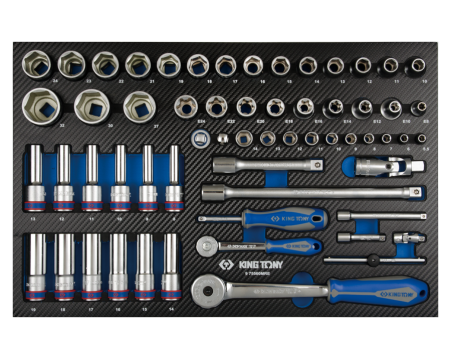 EVAWAVE set with 1/4' and 1/2' sockets and accesso