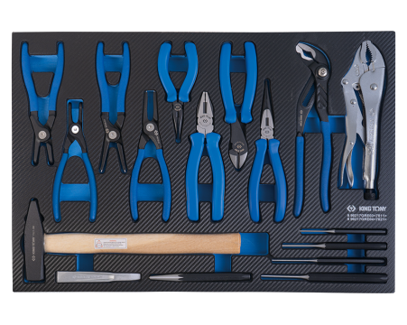 Impact tools and pliers EVAWAVE foam tray - 17 pcs