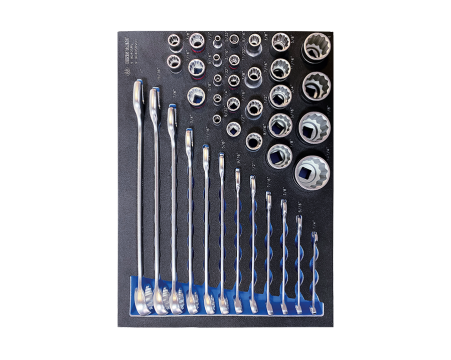 EVAWAVE set with 1/4', 3/8' and 1/2' sockets and c