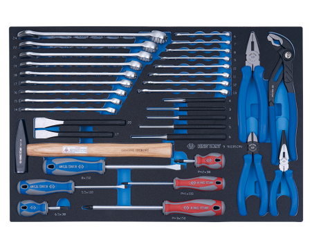 EVAWAVE set with combination wrenches, screwdriver