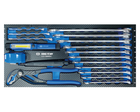 EVAWAVE tray with combination wrenches, pliers, a 