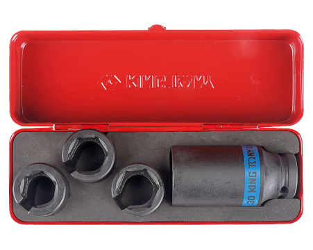 Extra-short lambda sensor socket set - 4 pieces